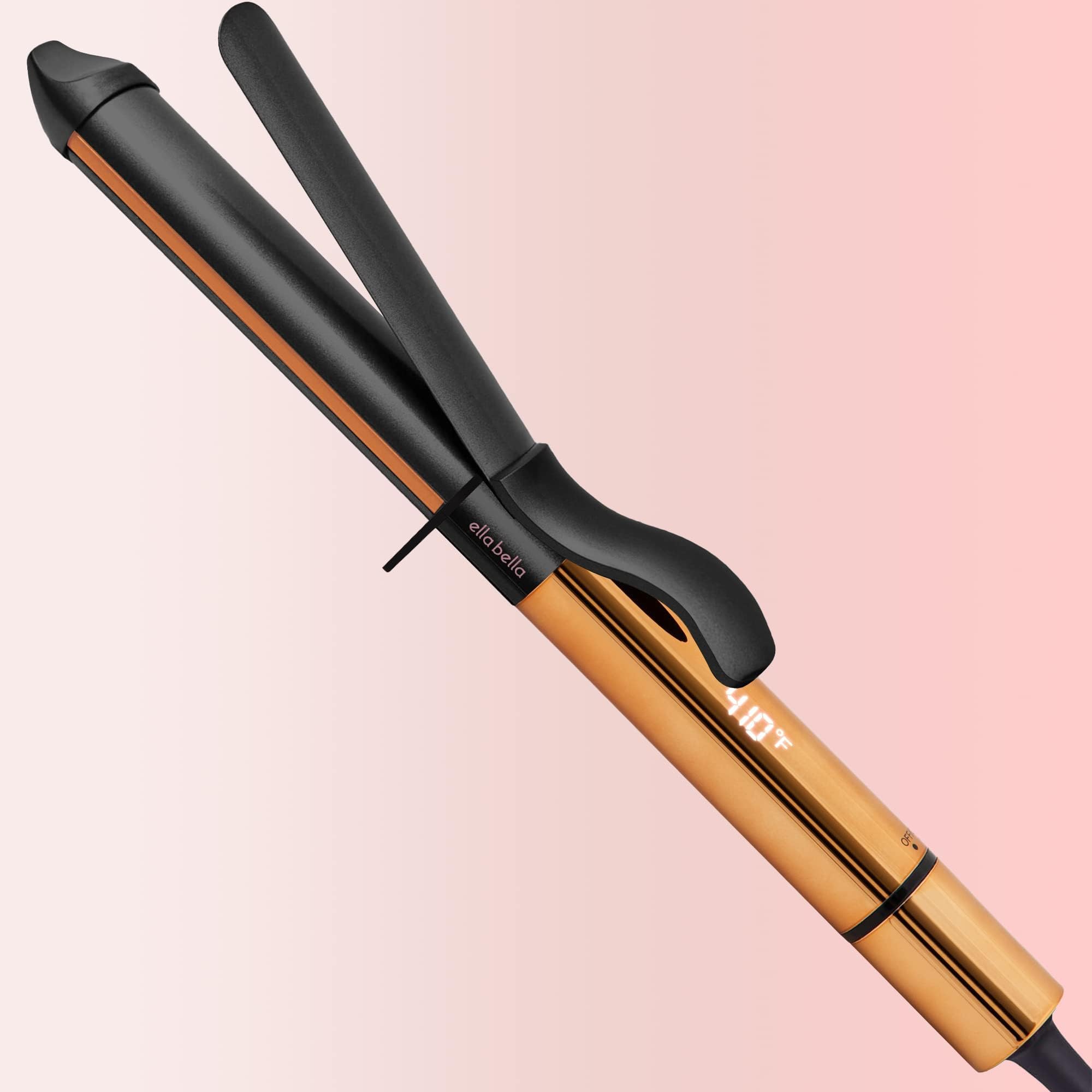 ELLA BELLA Curling Iron 1-inch barrel with digital display for precise styling.