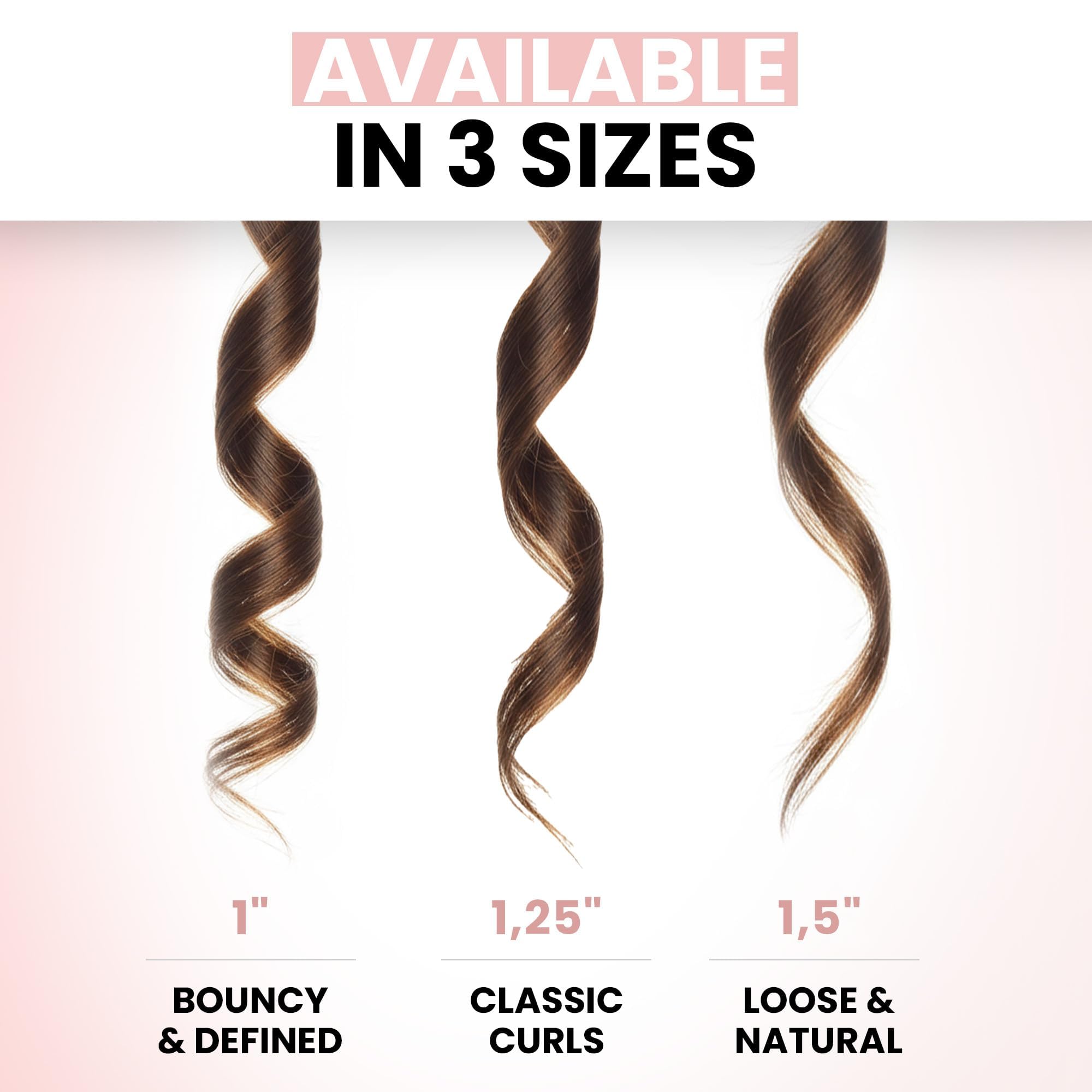 ELLA BELLA Curling Iron full product shown with sleek styling kit.