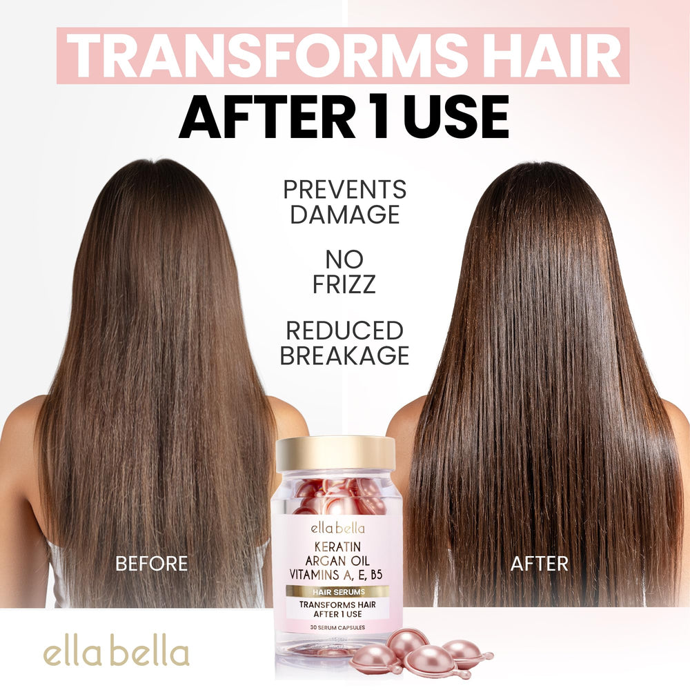 ELLA BELLA Keratin Serum capsules for easy no-rinse application