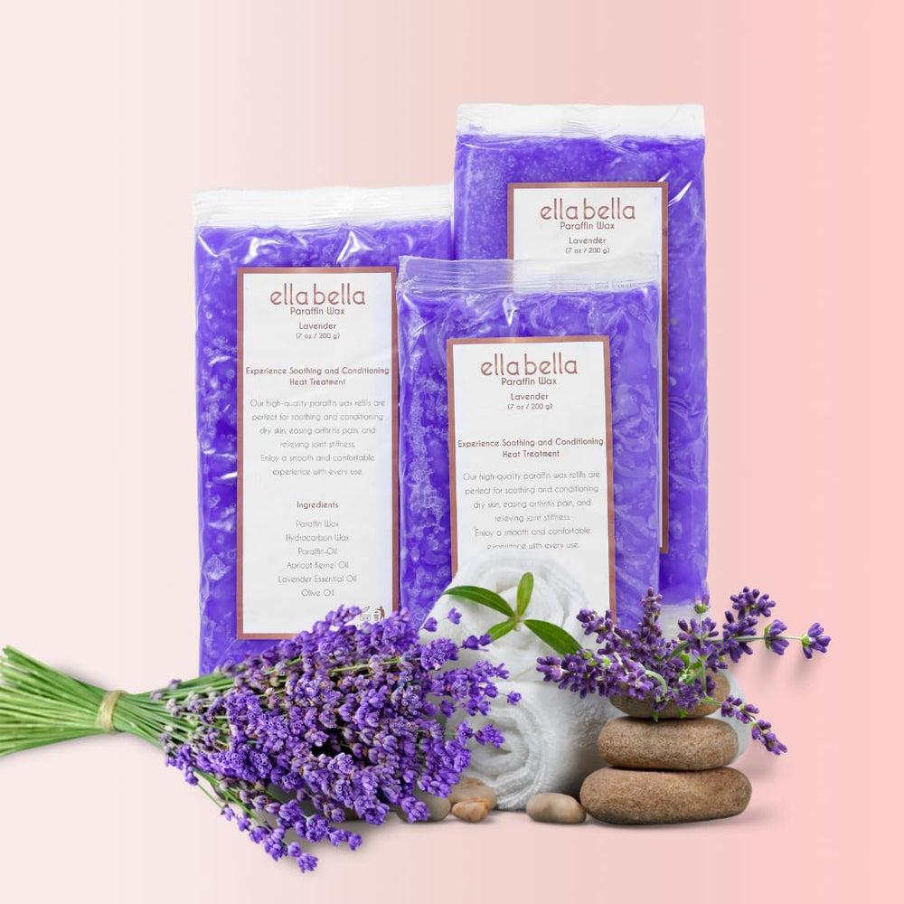 ELLA BELLA Lavender wax closeup highlights soothing aroma and silky texture