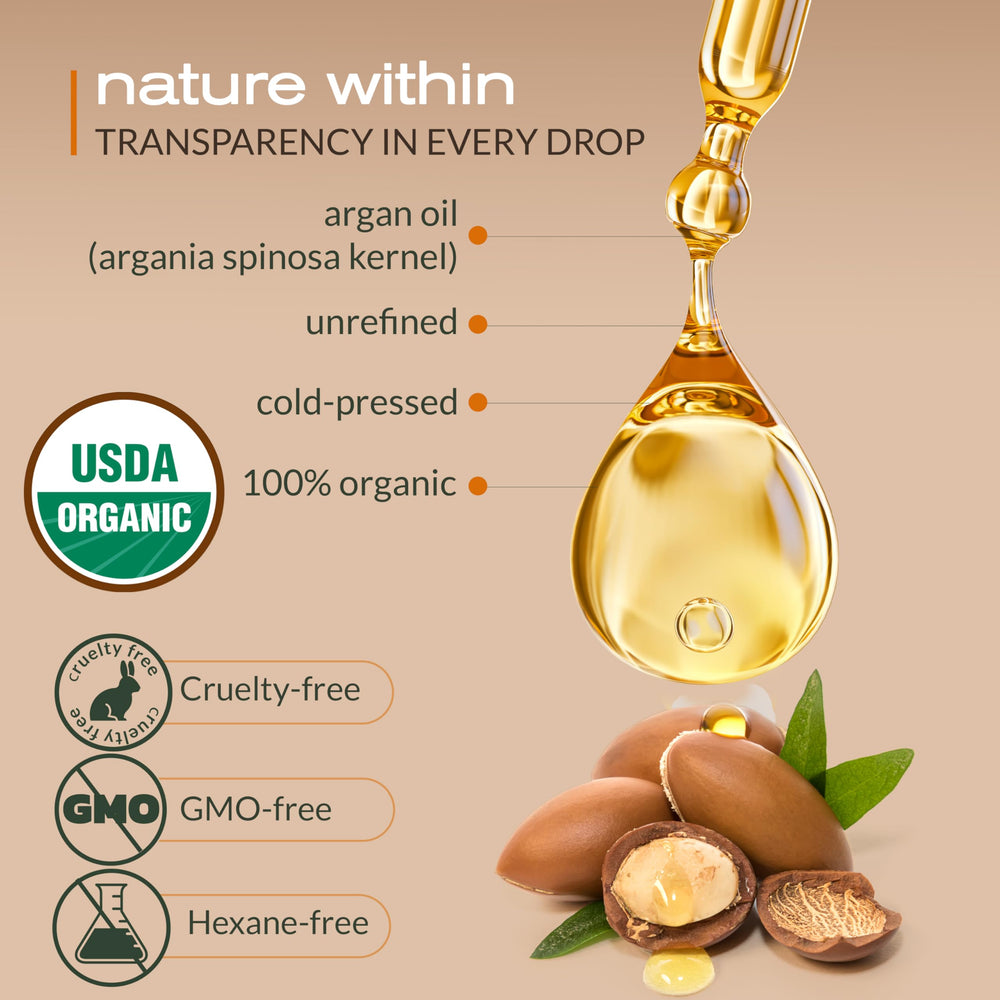 Ella & Eden argan oil dropper for precise, mess-free application.
