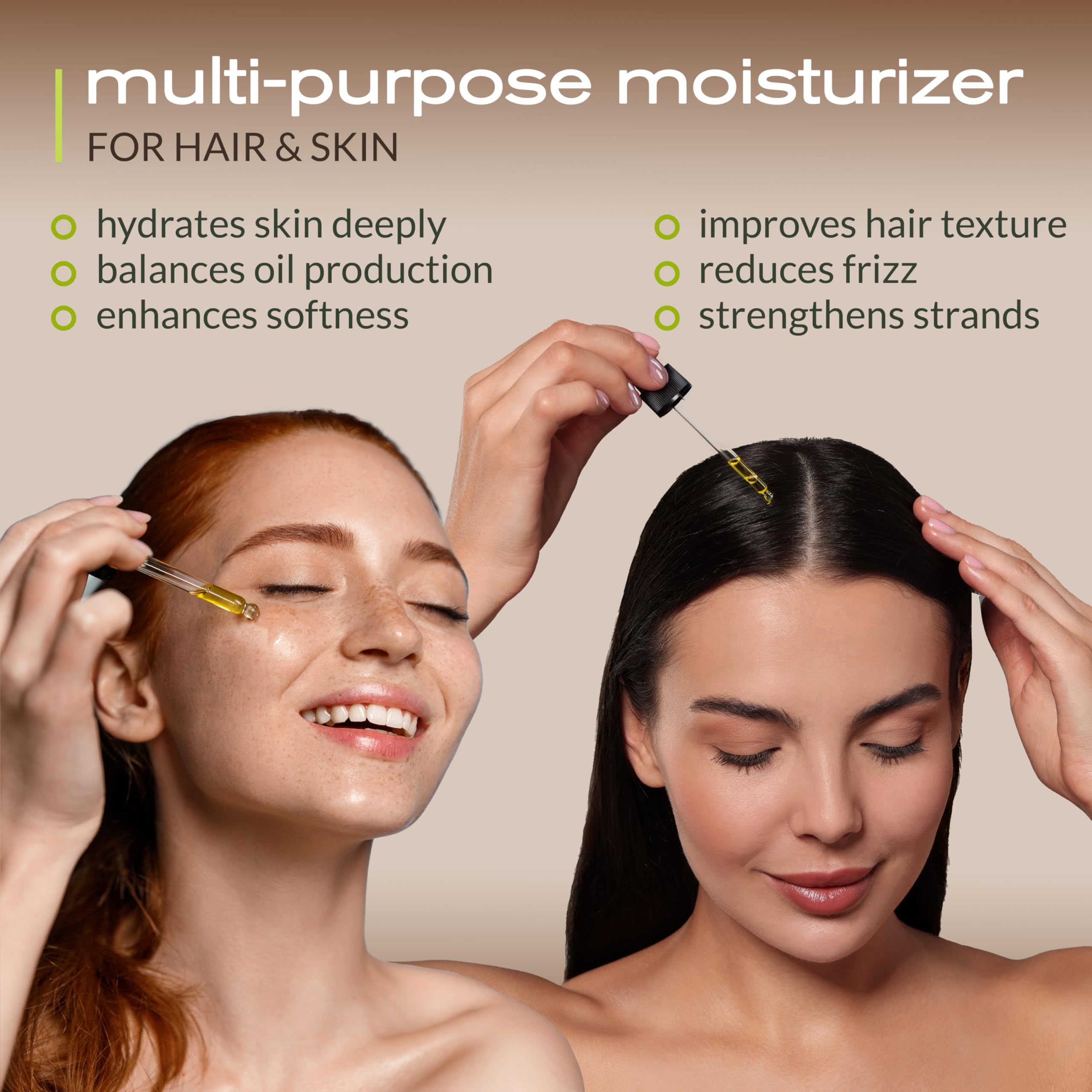 Ella & Eden Jojoba Oil skin application demonstrates light, non-greasy absorption.