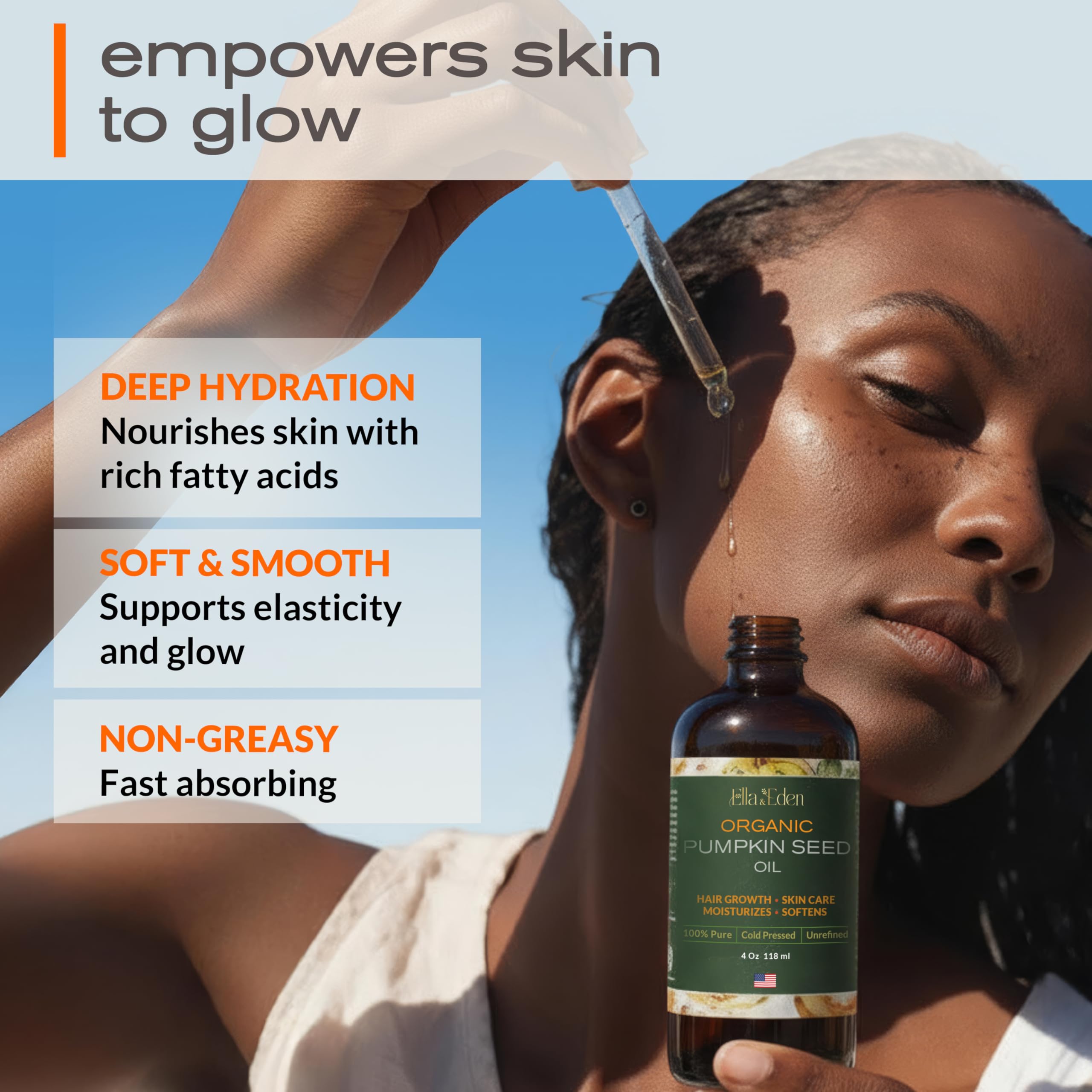 Ella & Eden pumpkin seed oil on nails and cuticles for nourishing care