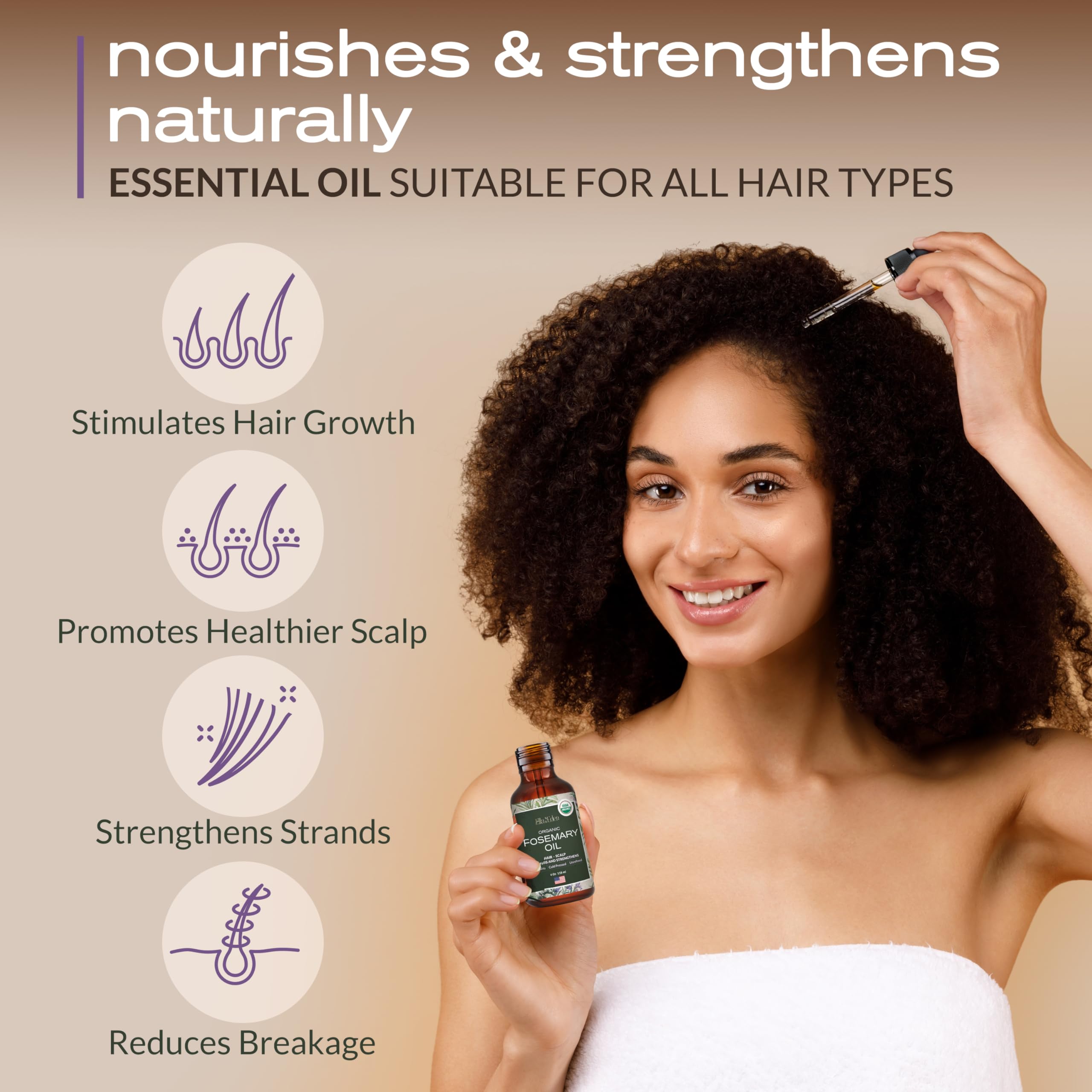 Ella & Eden rosemary oil on scalp massage for hydration.