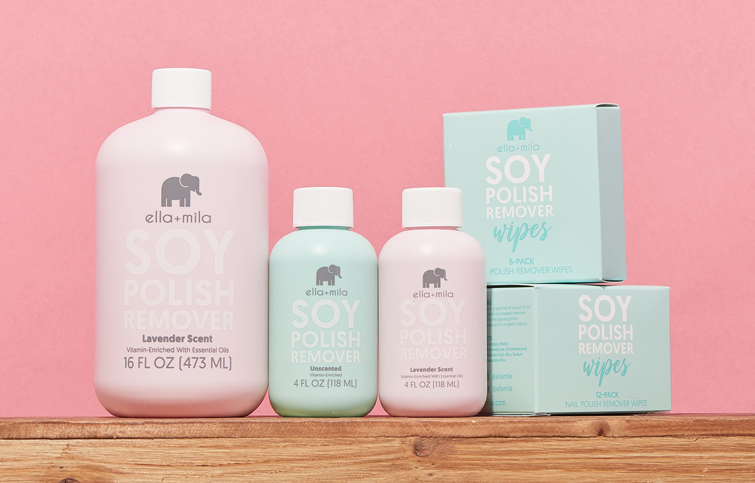 ella-mila simple application cue: cotton pad, 30 seconds, wipe away polish