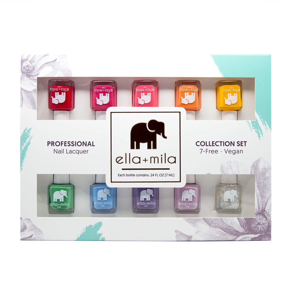 ella-mila me collection chip-resistant polish swatch with a glossy finish.