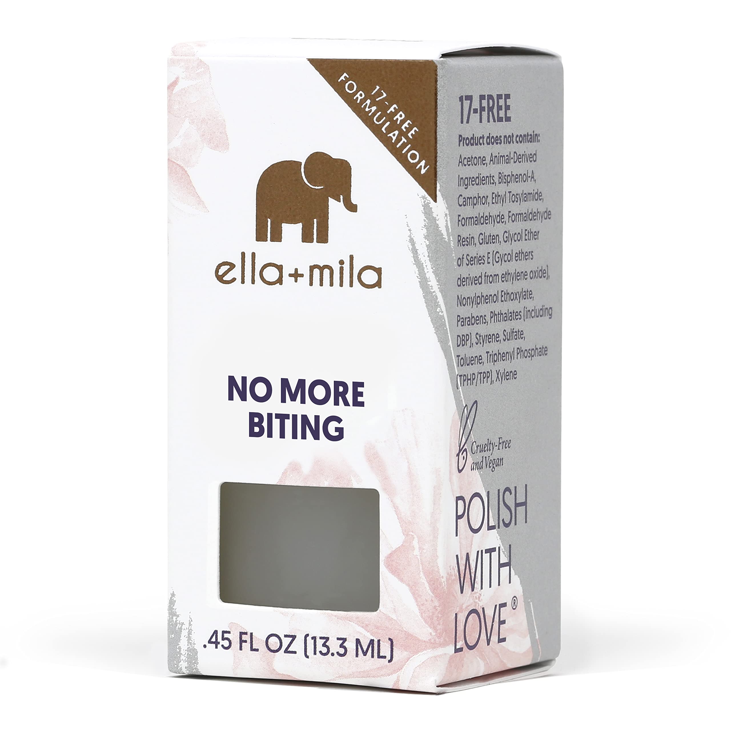 ella-mila No More Biting packaging-on-shelf shows a convenient two-pack option