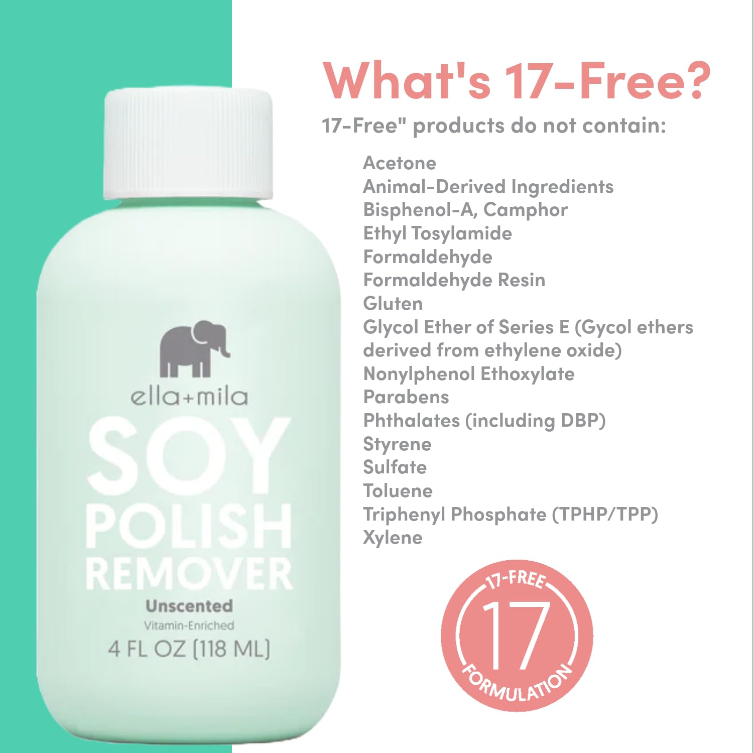 ella-mila unscented remover ideal for sensitive users and routines