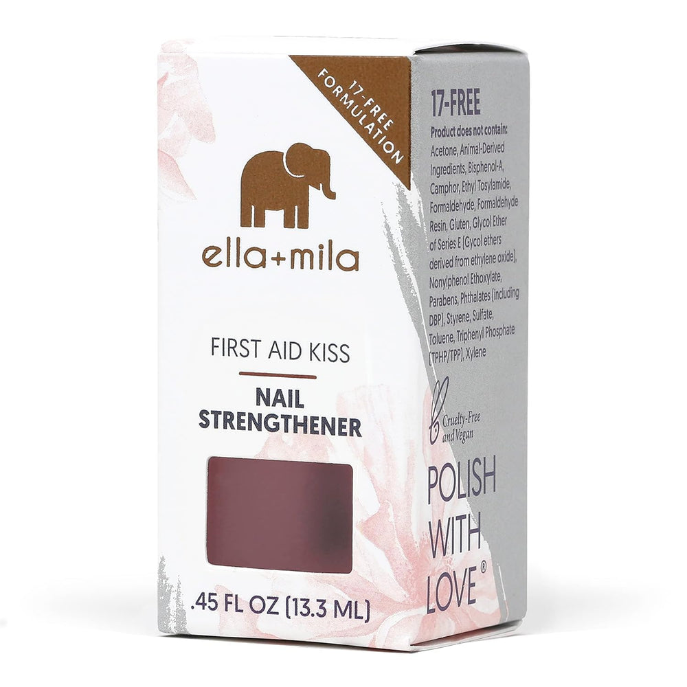 ella+mila First Aid Kiss vegan-cruelty-free-logo communicates ethical, clean formula