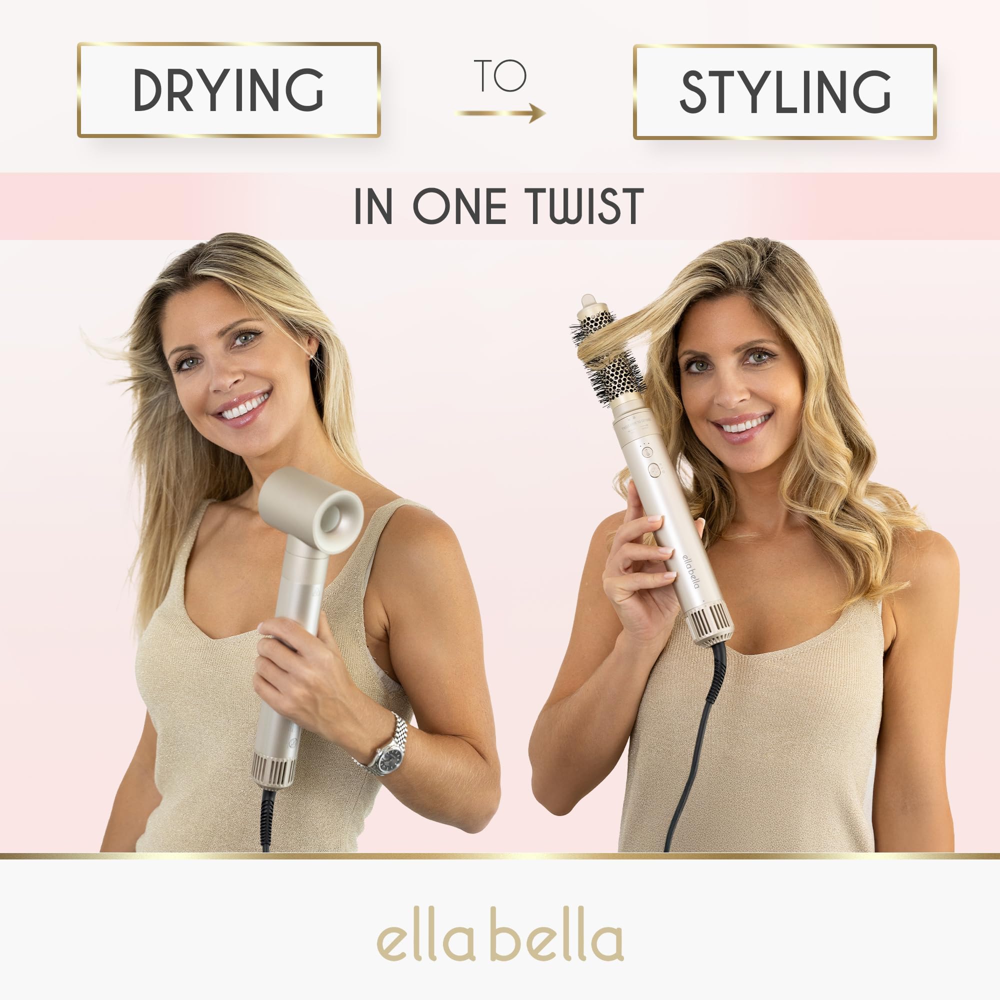 ELLA BELLA noise-reduction design for quiet styling sessions