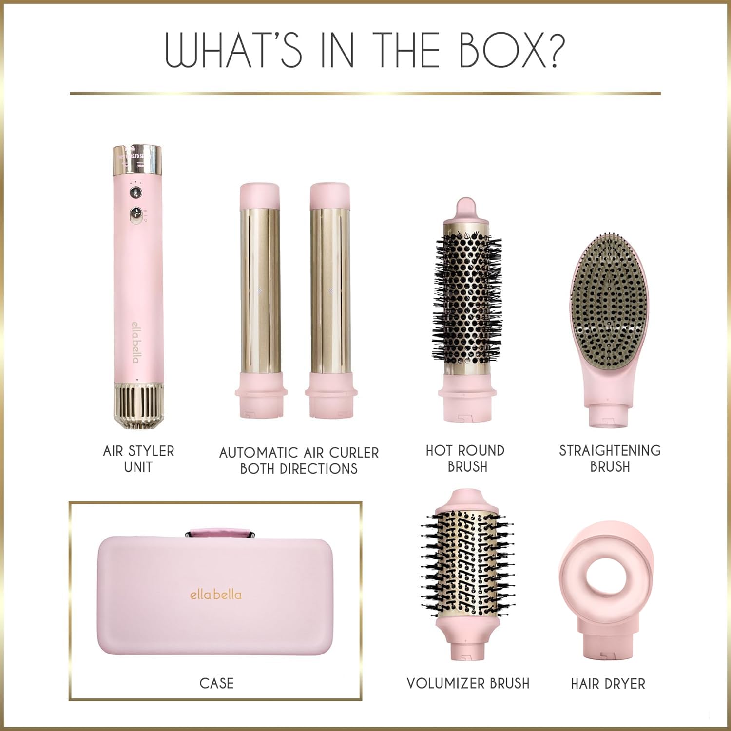 ELLA BELLA anti-frizz feature helps reduce flyaways for a polished finish.
