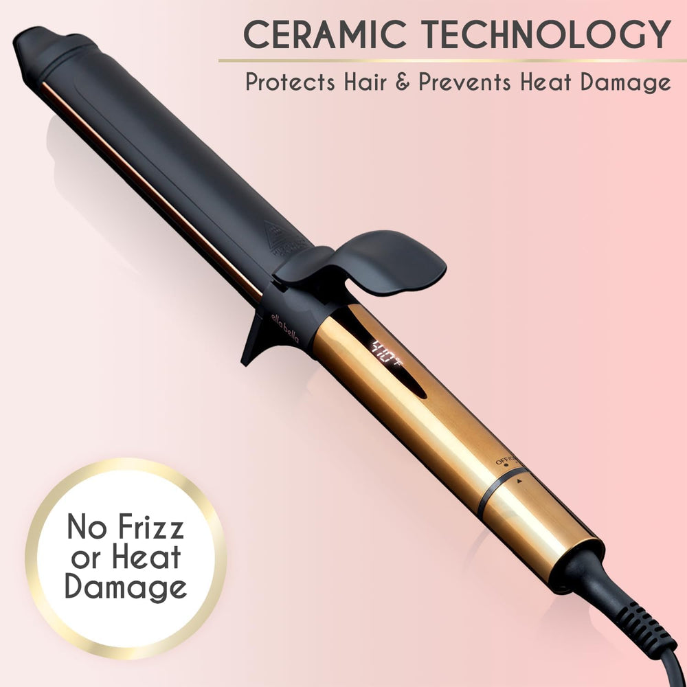 ELLA BELLA Curling Iron 1.5in HowTo video guides for at-home styling.