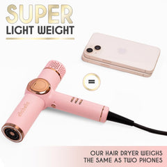 ELLA BELLA magnetic nozzles highlight versatile styling for sleek or voluminous looks.