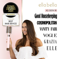 ELLA BELLA rotating curling iron 32mm creates natural, voluminous curls with steady airflow.