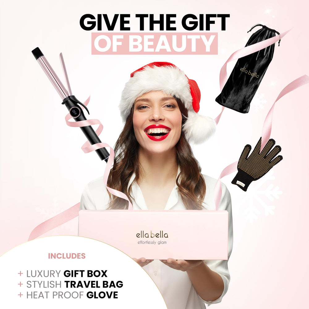 ELLA BELLA Slimline Curling Iron cool-tip and ergonomic handle.