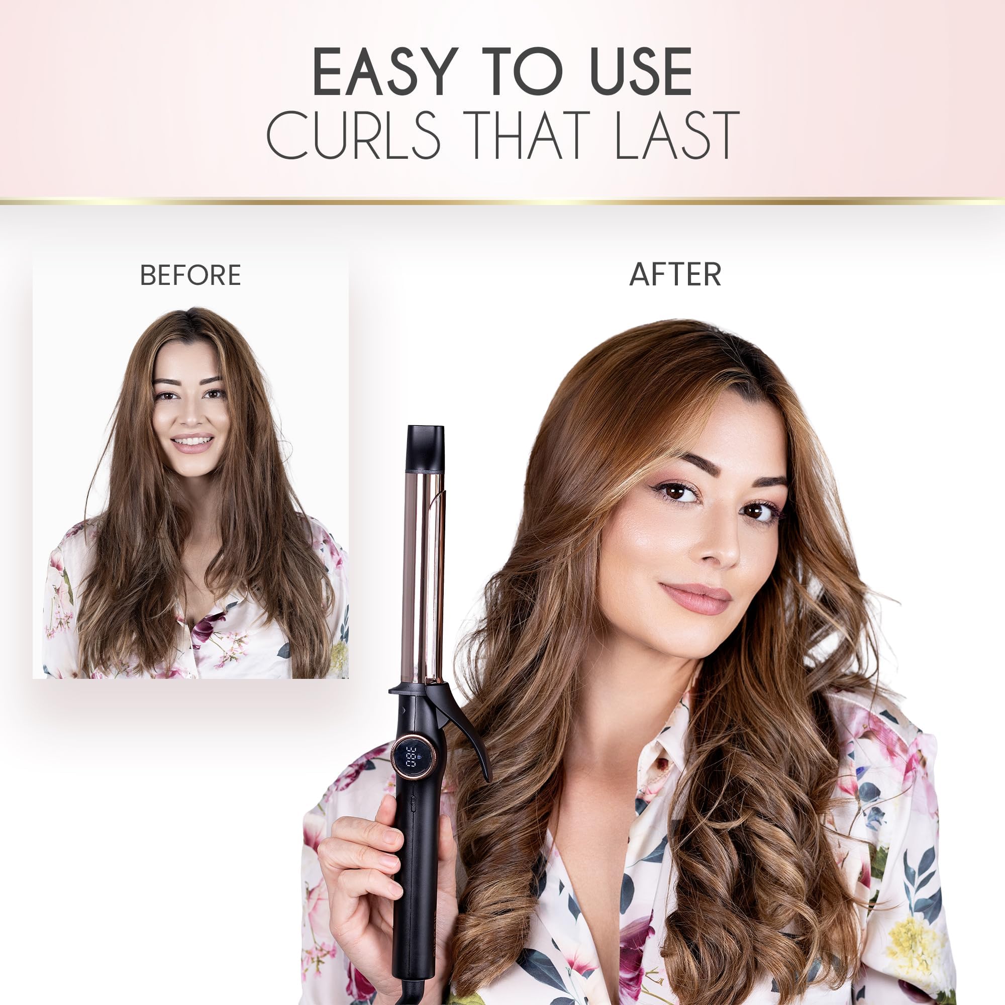 ELLA BELLA Slimline Curling Iron dual voltage enables global styling.