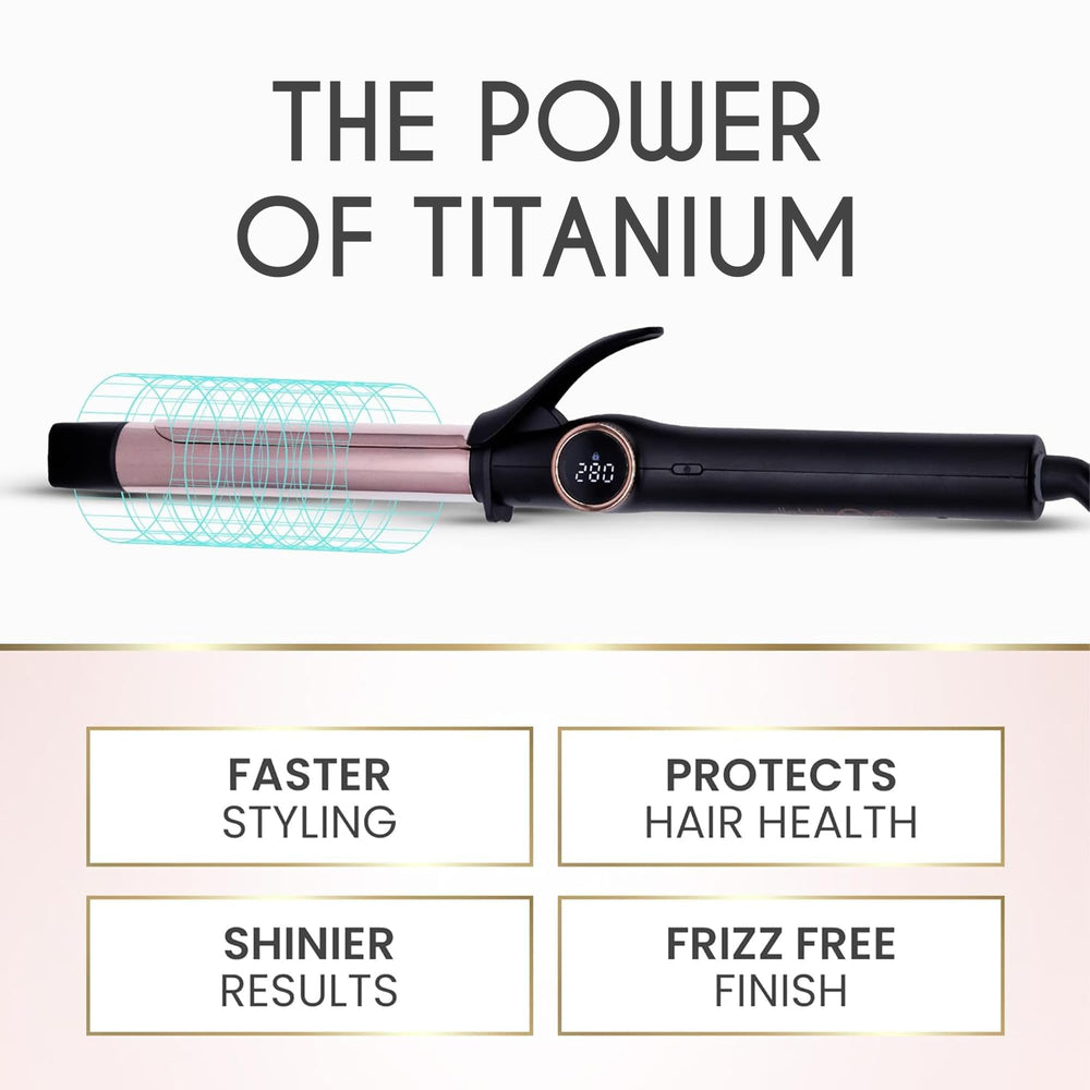ELLA BELLA Slimline Curling Iron creates glossy, long-lasting curls.