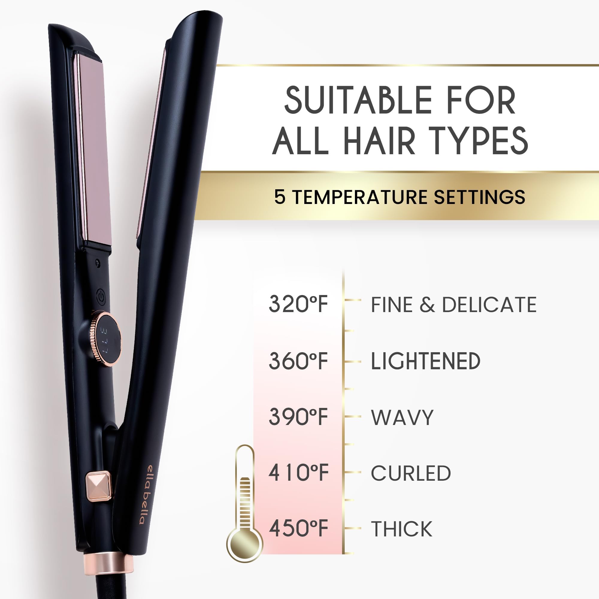 ELLA BELLA Slimline Hair Straightener storage pouch with twist-lock for easy transport.