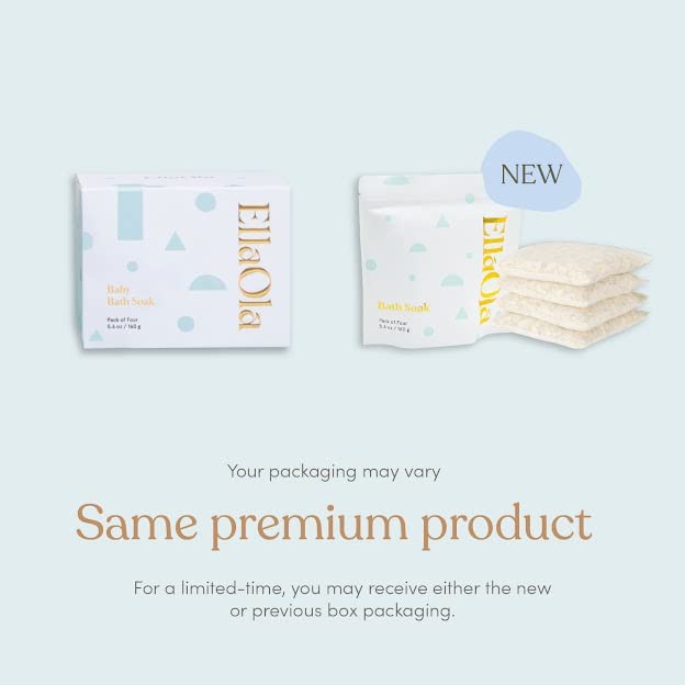 Ellaola Oatmeal Bath Soak in a warm bath setup for a calming routine
