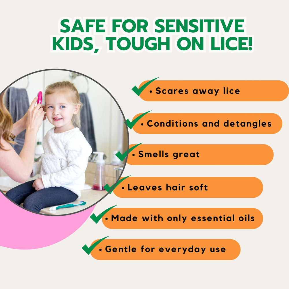 Ella's Kids detangles and conditions image showing smooth, manageable hair after application.