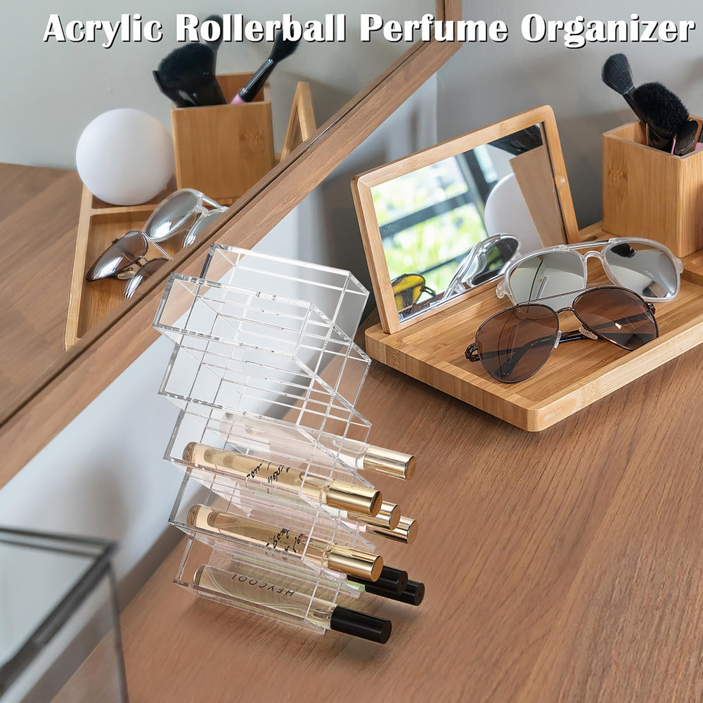 ELLDOO sturdy clear acrylic organizer for durable storage.