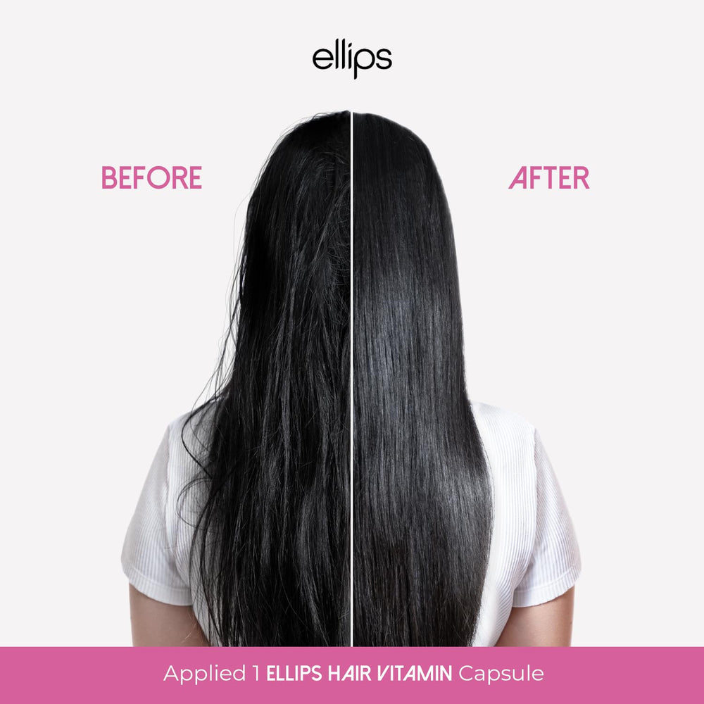 Ellips Hair Oil Capsules close-up highlighting sustainable dissolving capsules.