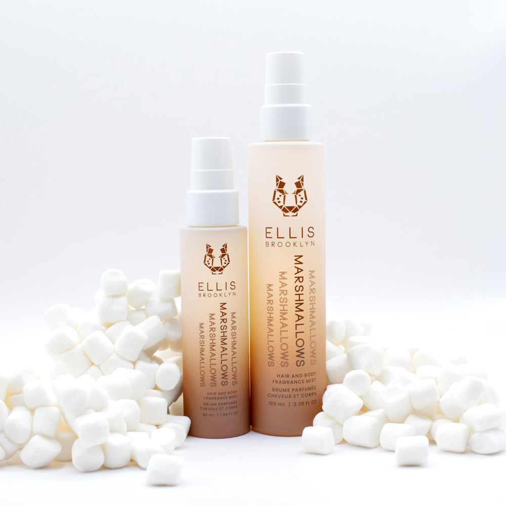 Ellis Brooklyn MARSHMALLOWS USA-made cruelty-free label close-up