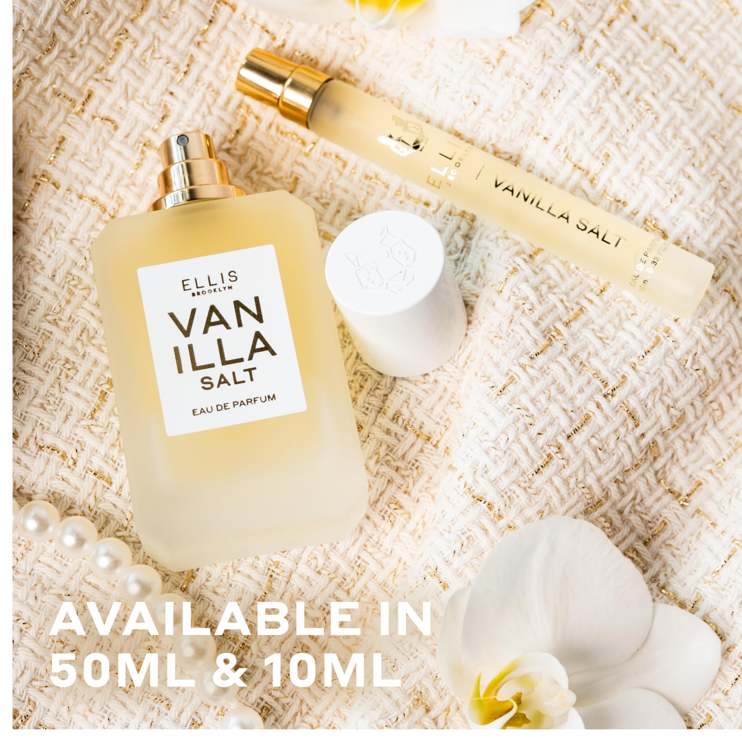 Ellis Brooklyn Vanilla Salt long-lasting musk and vanilla vibe concept image.