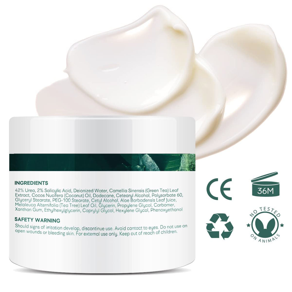 Ellocy Urea Foot Cream application shows creamy, easy-to-spread consistency