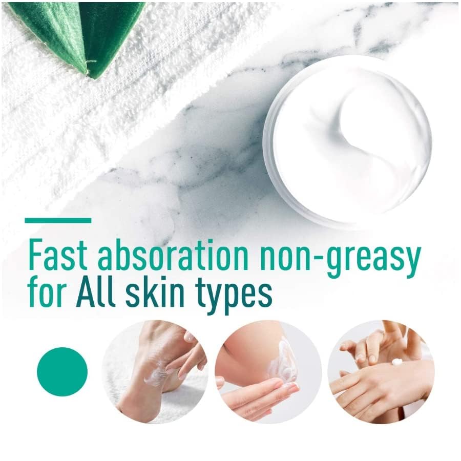 Ellocy Urea Foot Cream ingredients close-up featuring Tea Tree, Aloe, Coconut Oil
