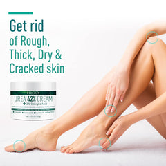 Ellocy Urea Foot Cream texture close-up shows creamy, rich formula for dry skin
