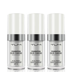 ELM Game flawless color-changing foundation bottle showing shade-matching technology for seamless skin tone