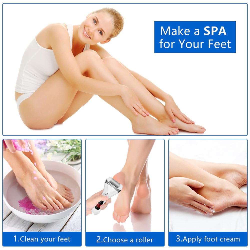 Elmchee foot callus remover offers up to 90 minutes of use.