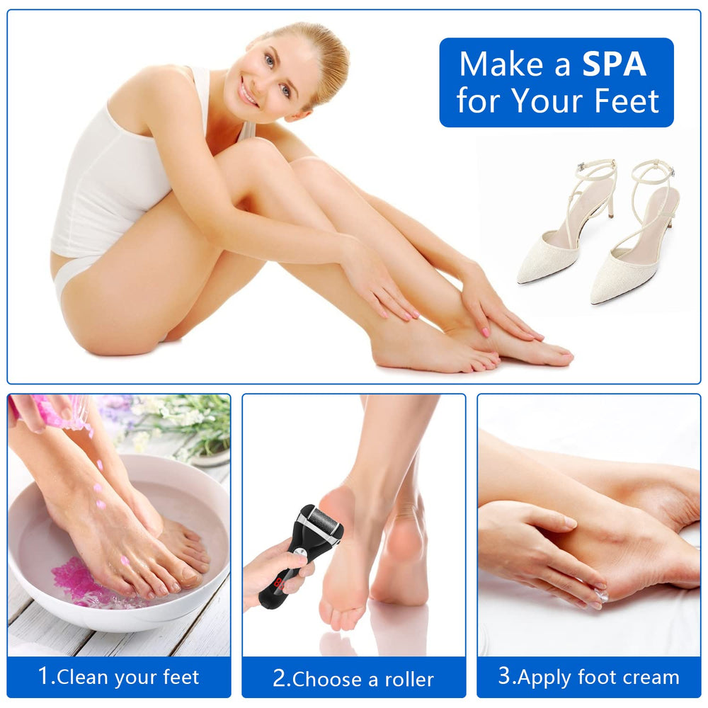 Elmchee foot file accessories in pack showing complete foot care kit