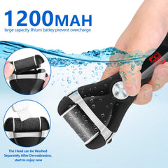 Elmchee foot file battery display indicating charge level