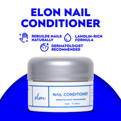 Elon Lanolin-Rich Nail Conditioner applying process showing quick cuticle hydration