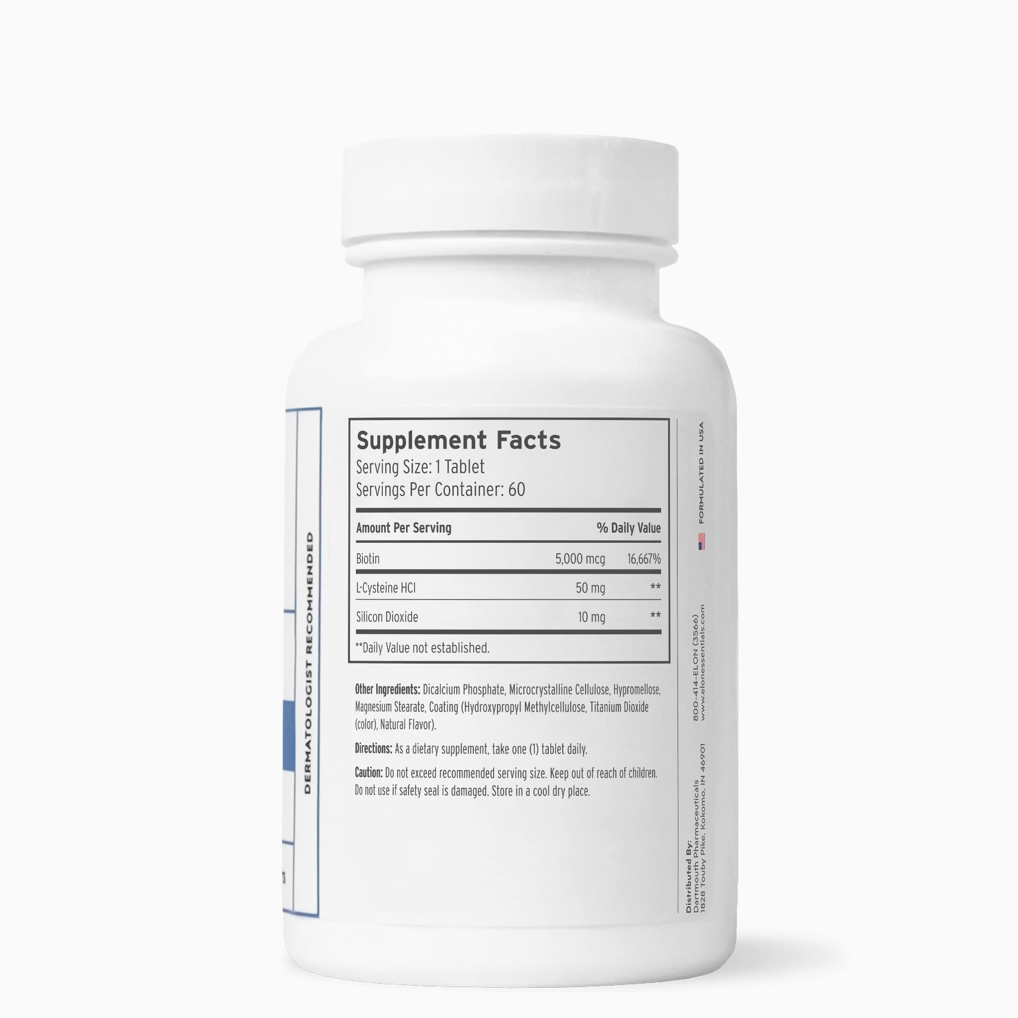 Elon Matrix 5000 ingredients with L-cysteine and silicon dioxide