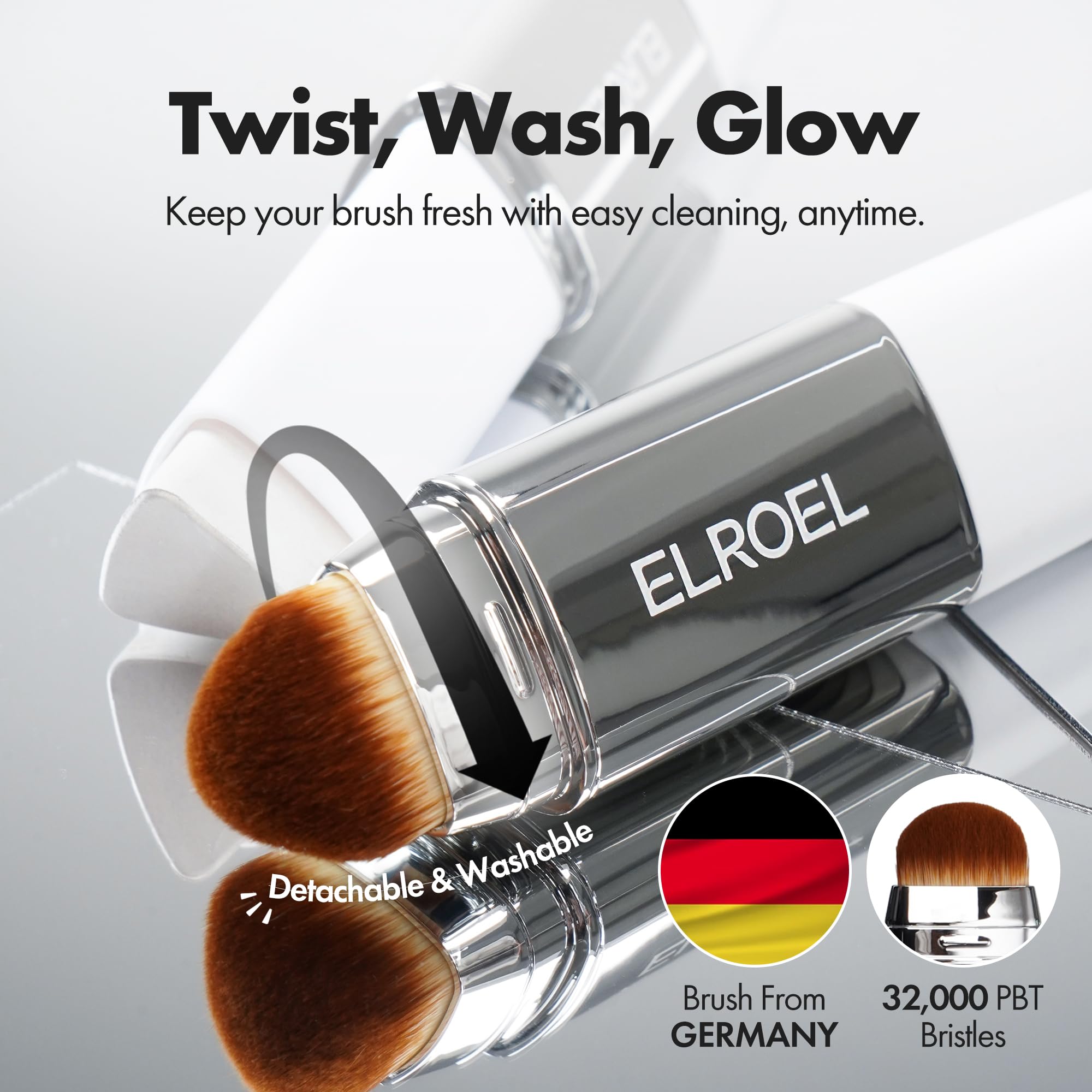 ELROEL Blanc Cover Stick V dewy finish with lasting hydration.