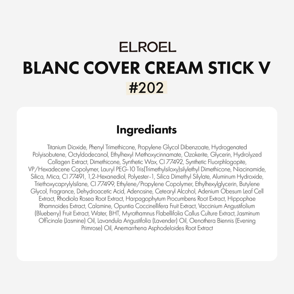 ELROEL Blanc Cover Stick V premium packaging signals travel readiness.