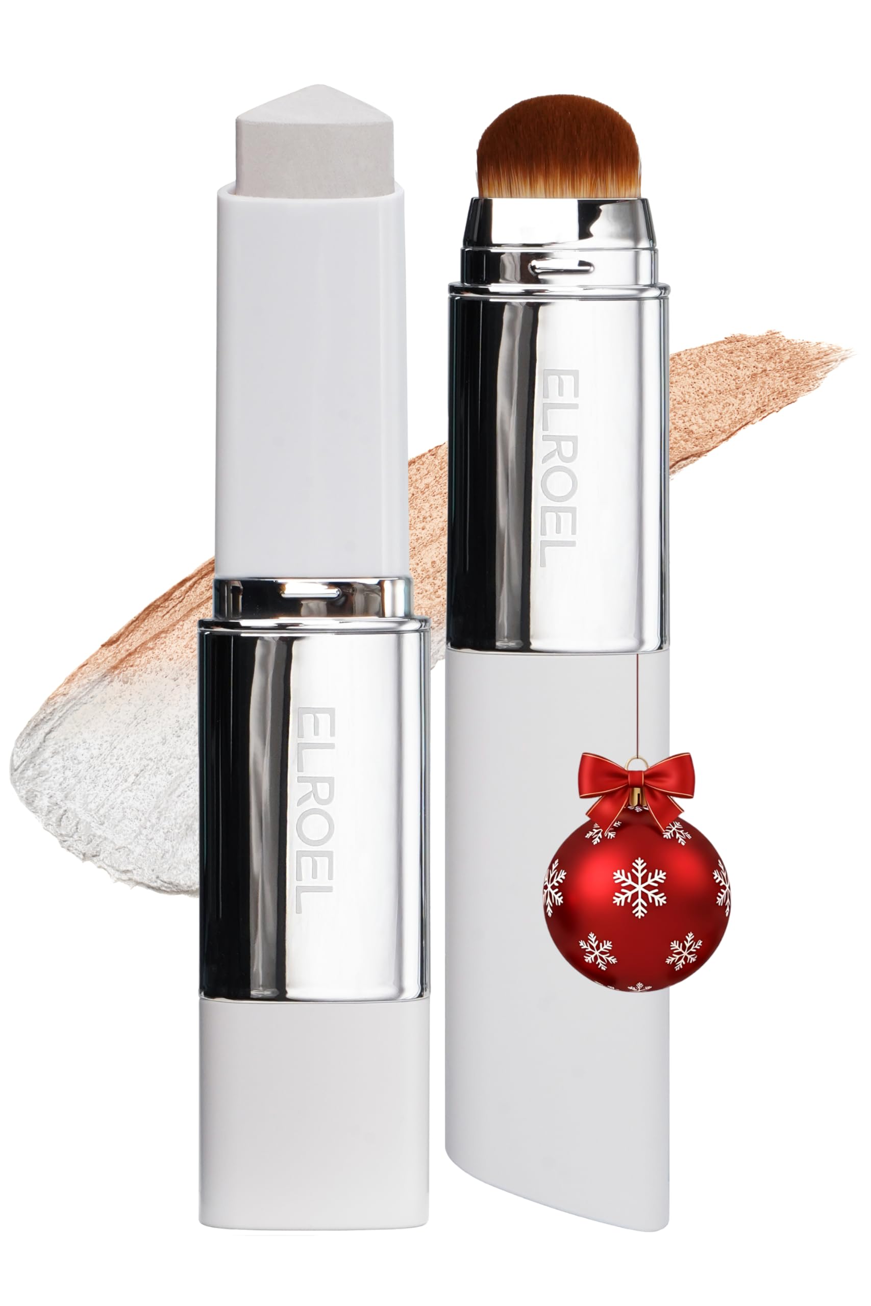 ELROEL Blanc Cover Stick V white balm swatch blends smoothly for a refreshed base.