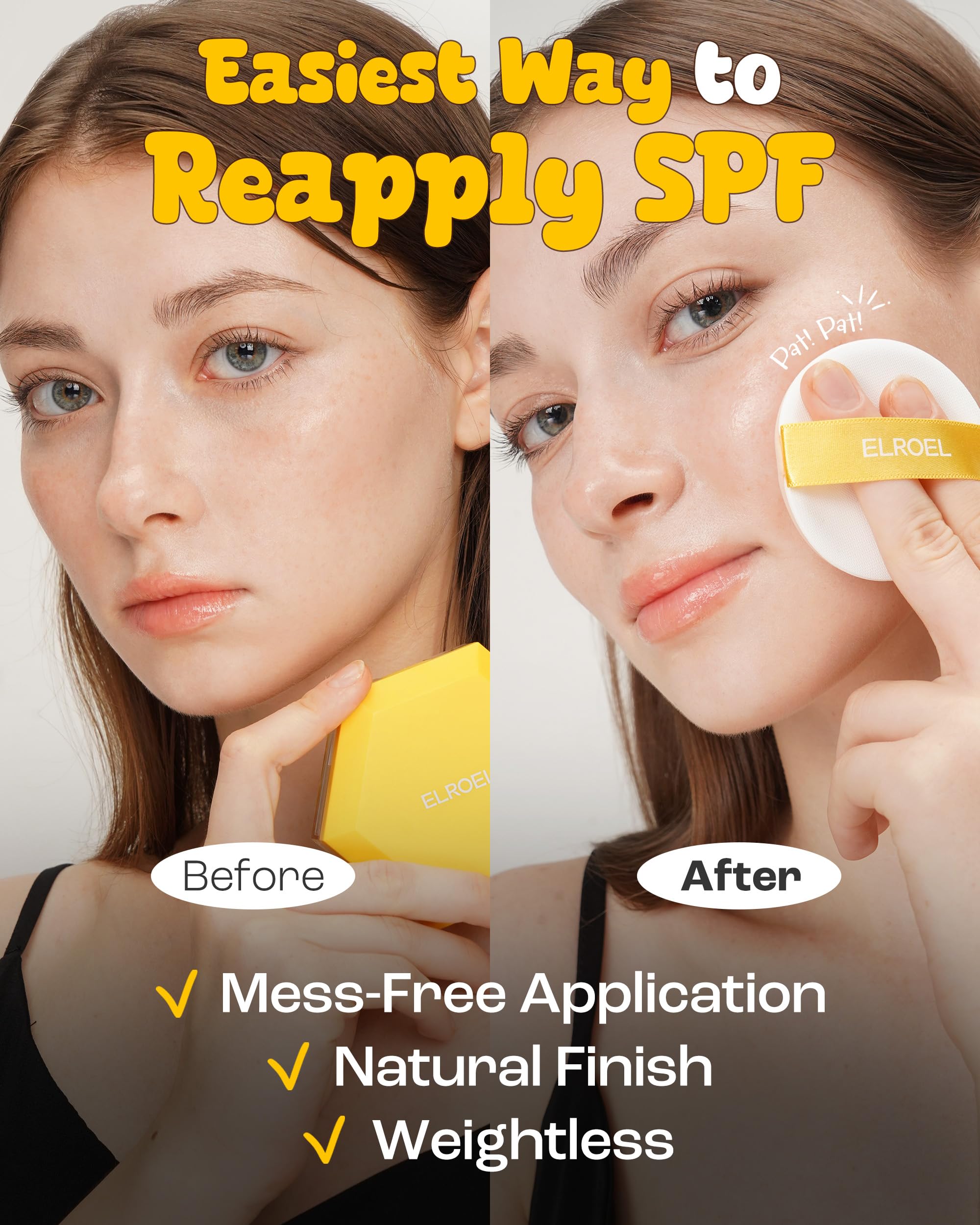 ELROEL Pang Pang Sun Cushion travel-friendly compact for reapplication