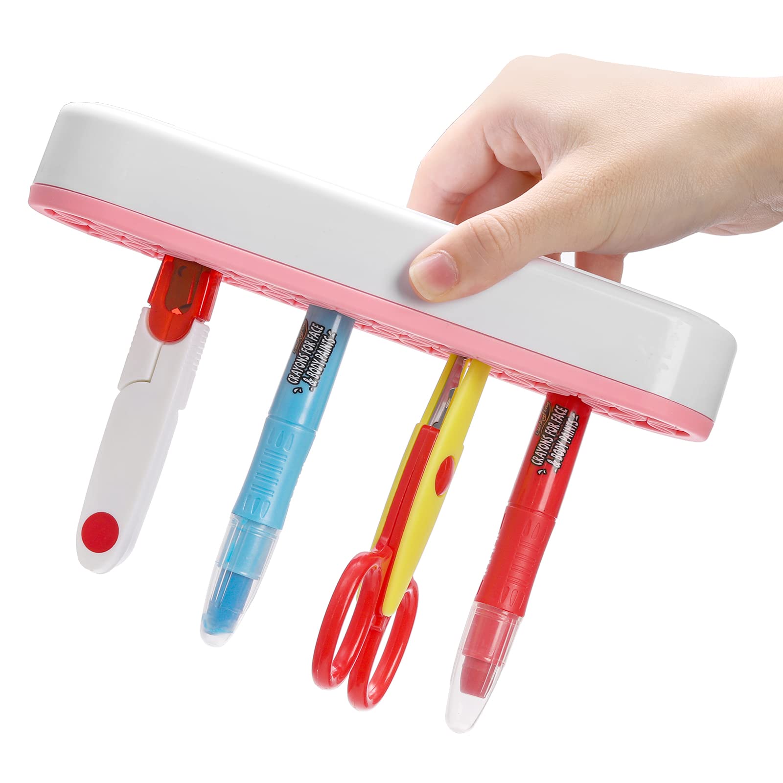 Elsjoy 3-pack silicone makeup brush holder black travel compact for on-the-go use