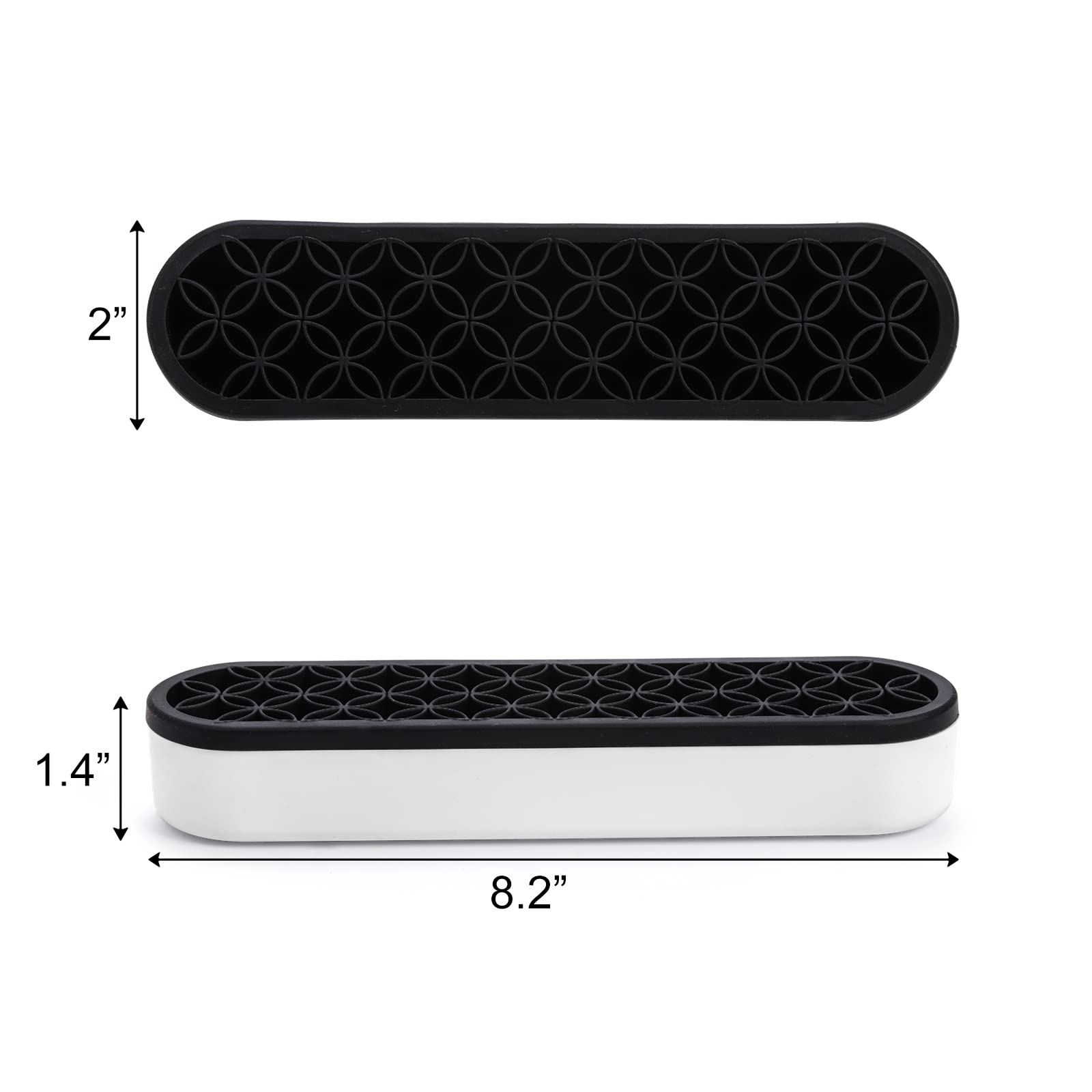 Elsjoy 3-pack silicone makeup brush holder gray desk setup for tidy vanity