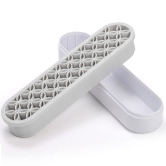 Elsjoy weighted-base silicone brush holder showing stable desktop stand
