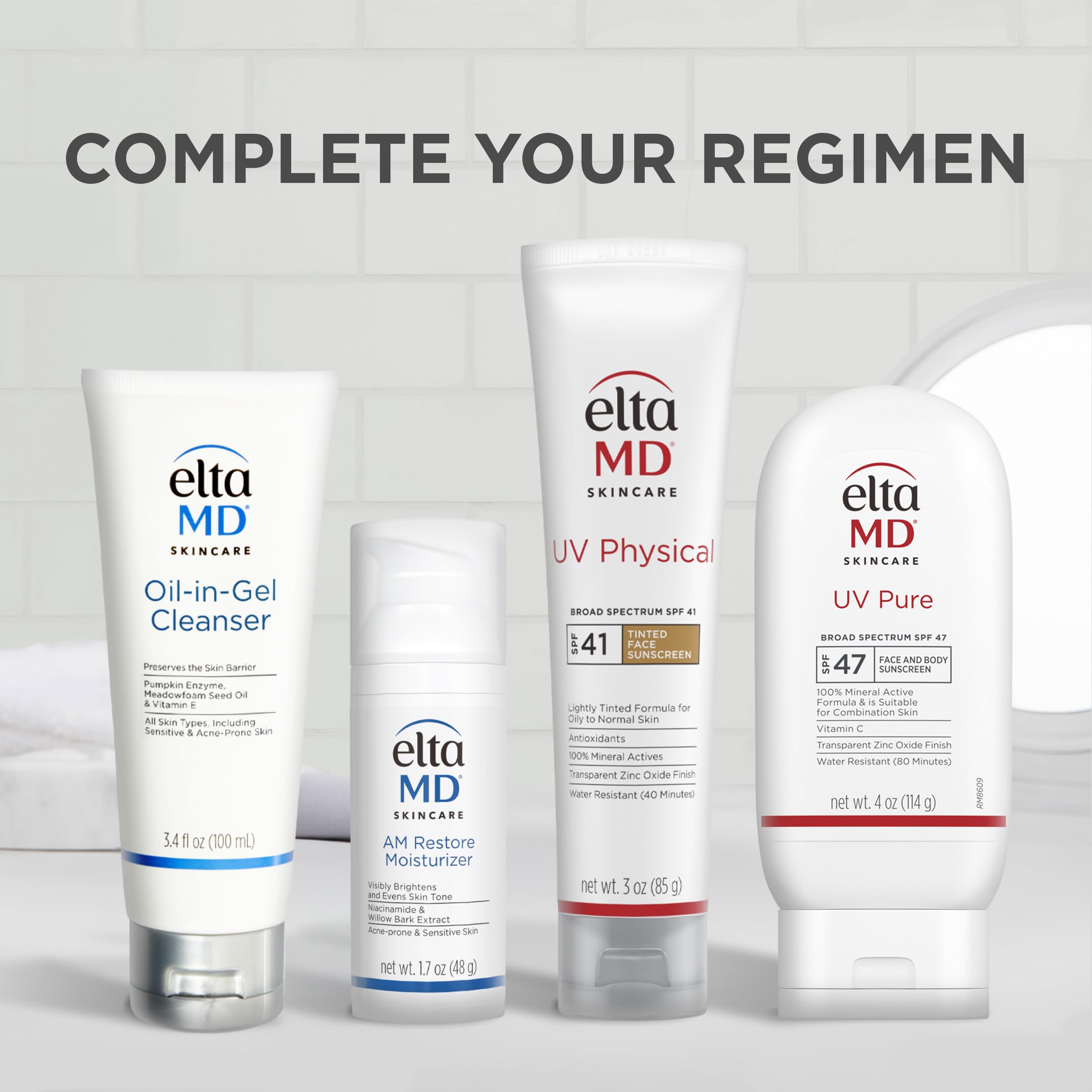 EltaMD UV Pure oil-free texture appears light on skin