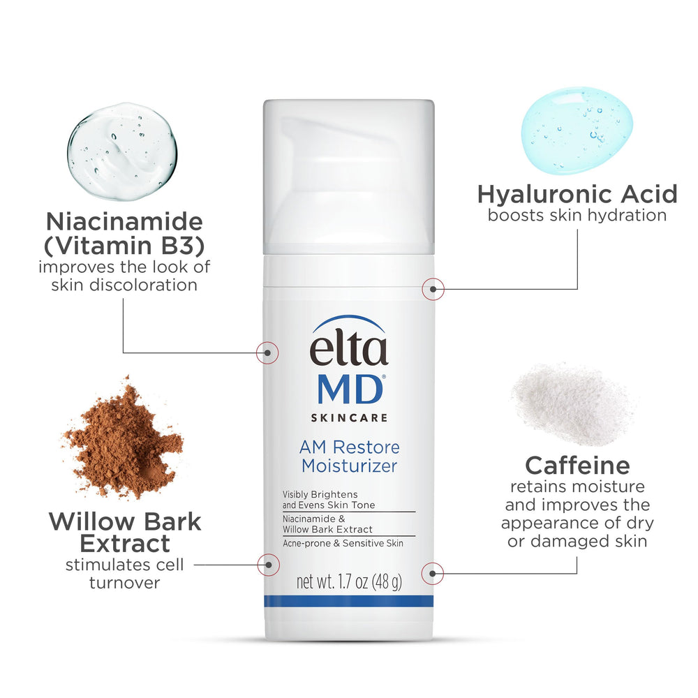 EltaMD AM Restore oil-free-formula delivers lightweight, non-greasy hydration.