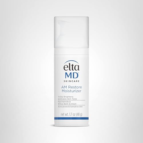 EltaMD AM Restore packaging-display highlights the 1.7 oz pump bottle.