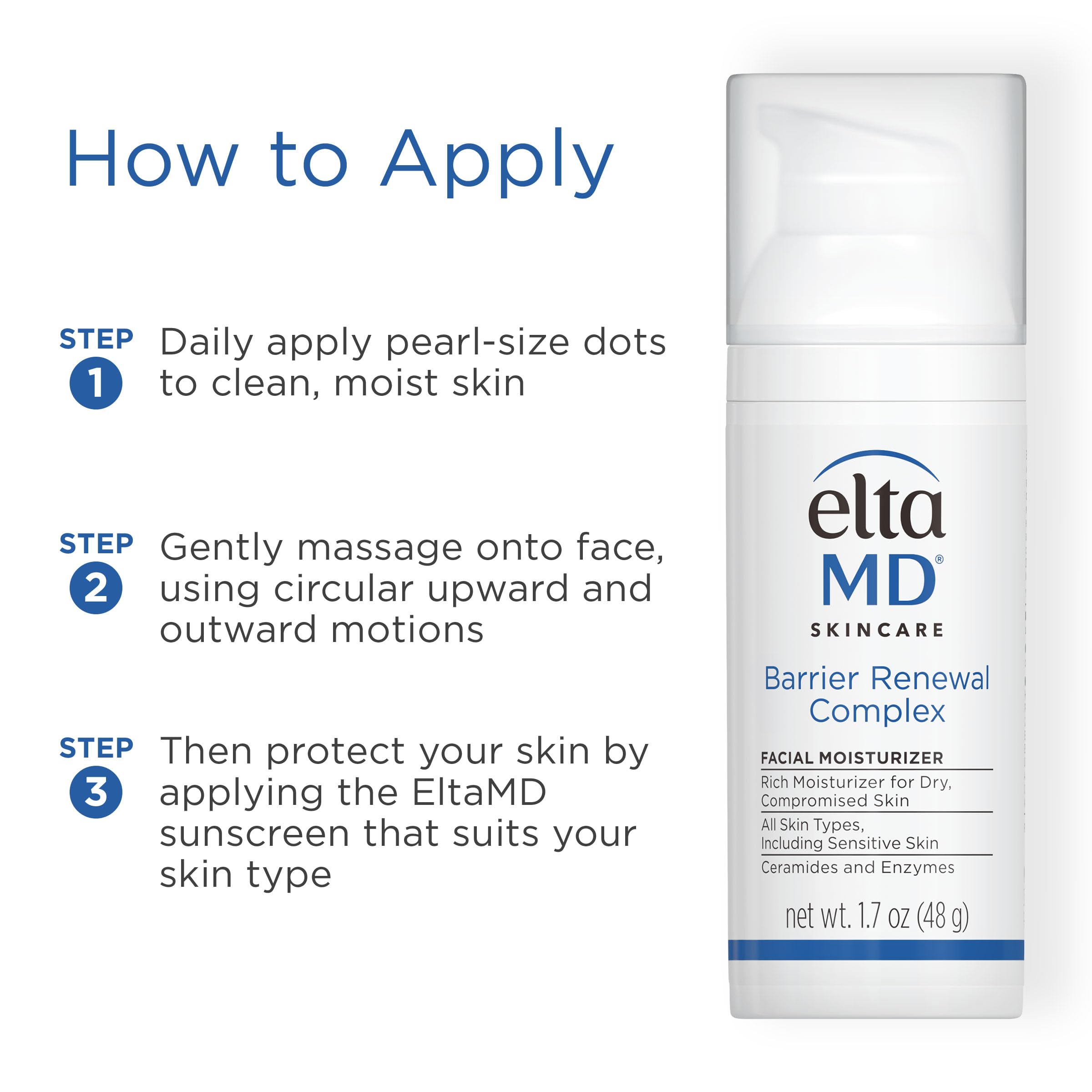 EltaMD Barrier Renewal Complex packaging box as part of skincare routine.