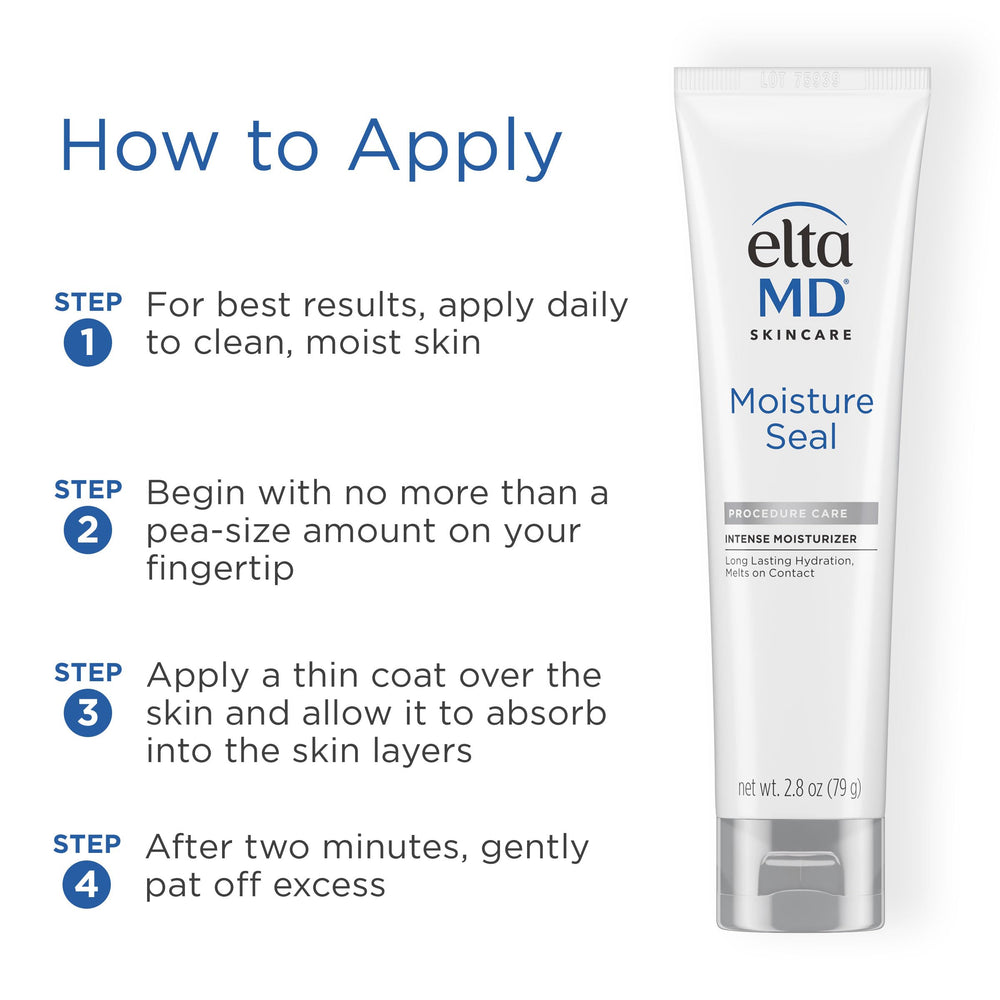 EltaMD Moisture Seal applied to face and body for dry skin relief.