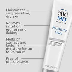 EltaMD Moisture Seal tube dispense demonstrates controlled, gentle application.